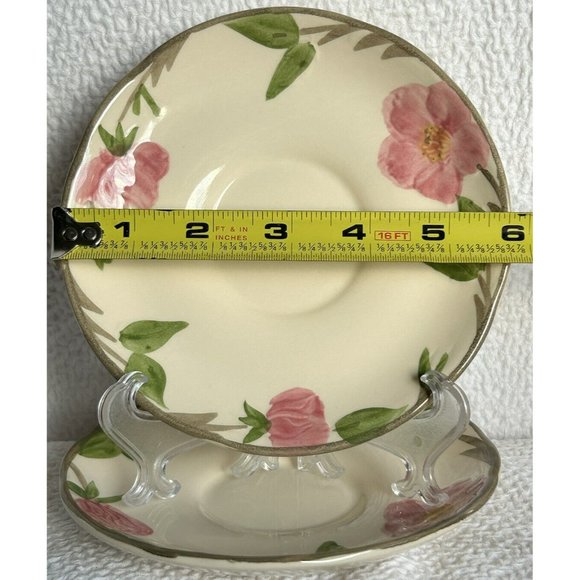 Vintage Franciscan Dinnerware 2 Saucers Desert Rose England 1985-early 2000s EUC - Picture 8 of 12